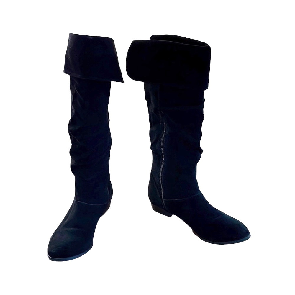 Style & Co Size 7 Low Heel Black Suede Boots